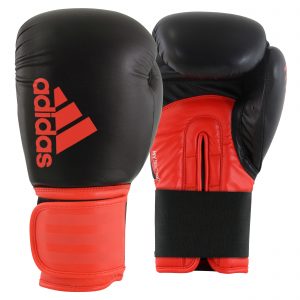 ADIDAS HYBRID 100 BOXING AND KICKBOXING GLOVES FOR WOMEN & MEN<span> - </span>Black/Core-Red, 12oz