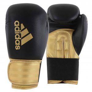 ADIDAS HYBRID 100 BOXING AND KICKBOXING GLOVES FOR WOMEN & MEN<span> - </span>Black/Gold, 12oz