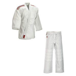 BJJ RESPONSE GI WHITE STRIPE RED<span> - </span>White, M3