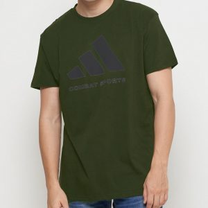 Combat Sports T-shirt Three Stripes<span> - </span>Olive, XXL