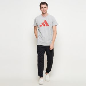 ADIDAS PERFO SCRIPT GRAPHIC TEE THREE STRIPES TRAINING T-SHIRT<span> - </span>GREY, XL