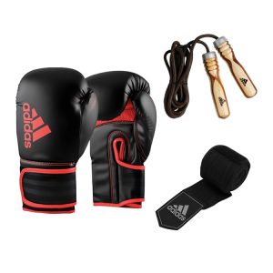 ADIDAS BEGINNER BOXING MALE BUNDLE<span> - </span>Black, 12 oz