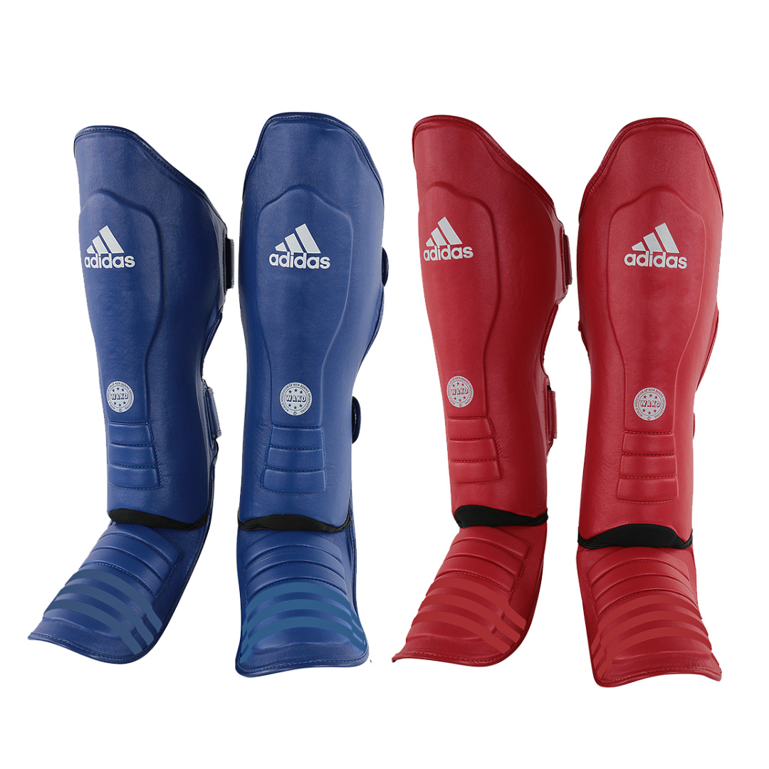Adidas Kickboxing WAKO Super Pro Shin Blue and Red