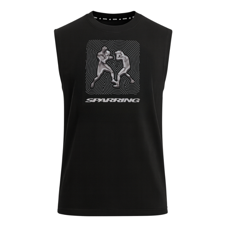 Alternative view of Adidas T-Shirt Boxing Chrome Sparring Black Sleeveless