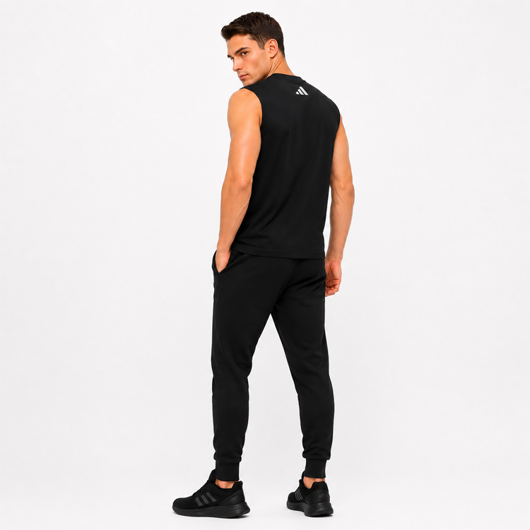 Alternative view of Adidas T-Shirt Boxing Chrome Sparring Black Sleeveless