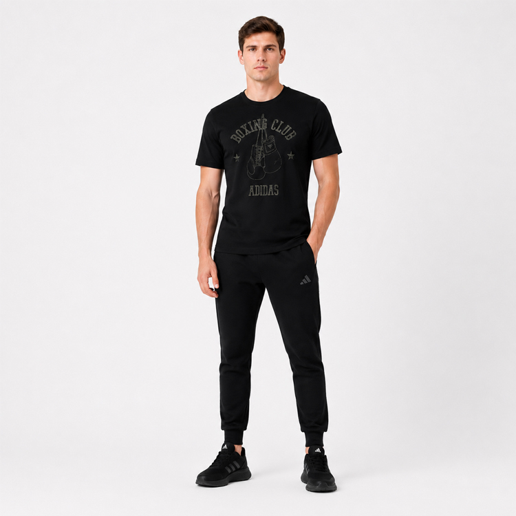Adidad T-Shirt Boxing Club Glove Round Crew Neck Short Sleeve