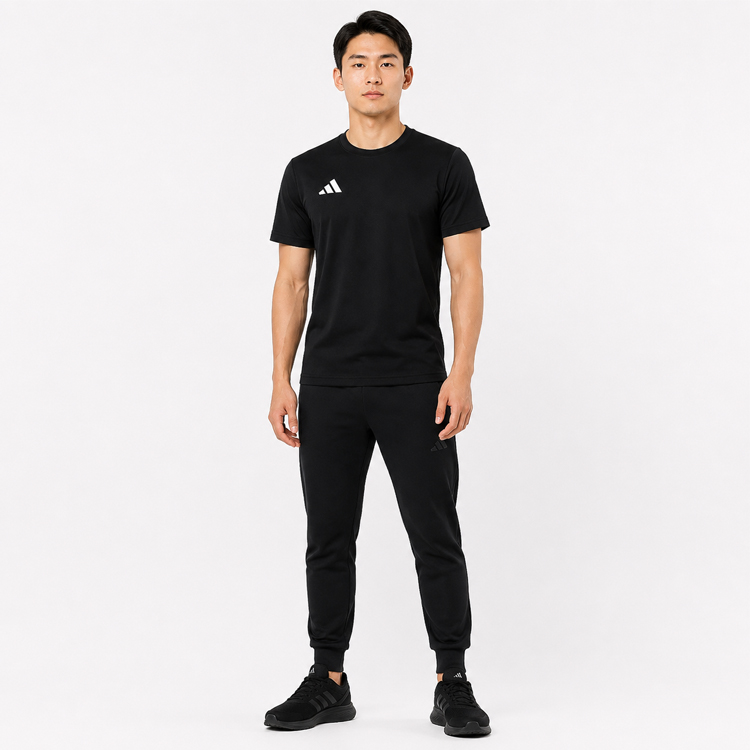 Alternative view of Adidas T-Shirt Judo Black Round Crew Neck Short Sleeve